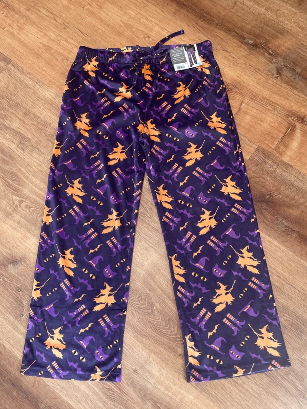 Berkley Jensen BJS Halloween Fleece PJ Pajama Pants XL Witchy Spooky Drawstring